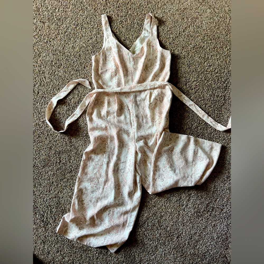 Loft snakeskin print pink romper